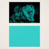 Loup et corbeau dans la nuit (Devant & derrière)