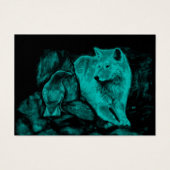 Loup et corbeau dans la nuit (Devant)