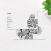 Loup et corbeau - Design noir et blanc (Bureau)