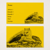 Loup et corbeau - Design noir et jaune (Devant & derrière)