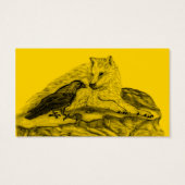 Loup et corbeau - Design noir et jaune (Dos)