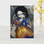"Loup-Garou : Blanche Neige" Carte de voeux (Fleur jaune)