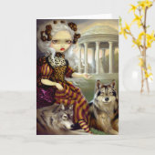 "Loup-Garou :  Carte de voeux de Le Temple" (Fleur jaune)