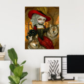 Loup-Garou: d'Automne - gothische rococowolf Print (Thuiskantoor)