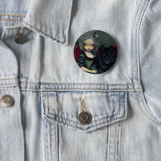 "Loup-Garou: Noir" Button (In situ)