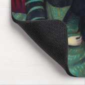 Loup-Garou:  Noir rococo gothic wolf Mousepad Muismat (Hoek)