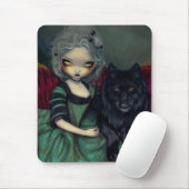 Loup-Garou:  Noir rococo gothic wolf Mousepad Muismat (Met muis)