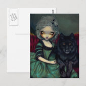 "Loup-Garou: zwart" Postcard Briefkaart (Voorkant / Achterkant)