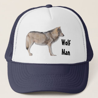 Loup gris debout Casquette de l'amoureux de la fau