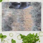 Loup gris en Yellowstone Cuisine Serviette (Plié)