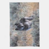 Loup gris en Yellowstone Cuisine Serviette (Vertical)