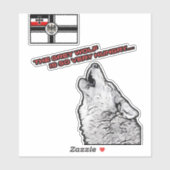 Loup gris très affamé - Sticker de cinéma Greyhoun (Feuille)