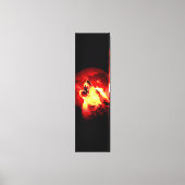 Loup Howling et lune rouge toile enveloppée person (Recto)