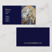 Loup mis en danger aboyant aux cartes de visite de (Devant / Derrière)