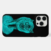 Loup noir en colère dans la nuit (Verso Horizontal)