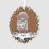 Loup portant des lunettes (devant)