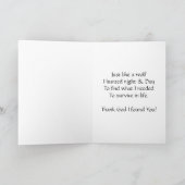 Loup solitaire - Carte de voeux Romance (Intérieur)