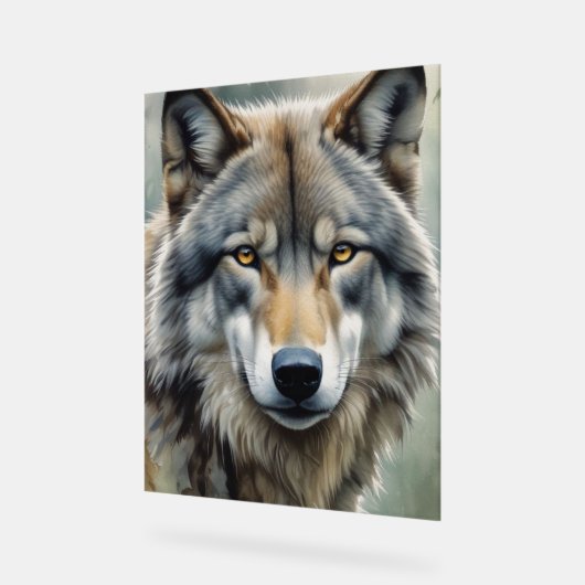 Loup solitaire Motivation Art Inspirationnel (Angle)
