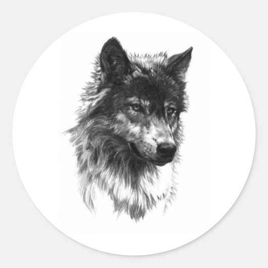 Loup solitaire - Sticker (Devant)