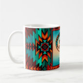 Loup Tribal hurlant Sur La Mug De Café Lune (Gauche)