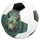 Loup Turquoise et Or (3/4)