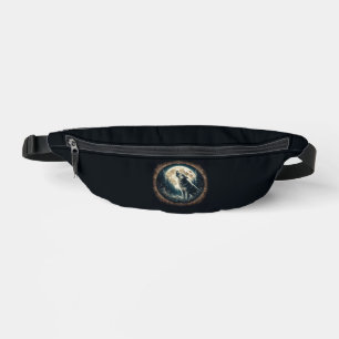 Loup vintage et lune classique