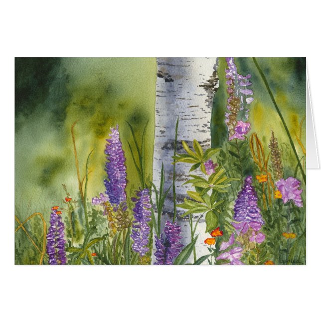 Loupinen en Birchbomen (Voorkant Horizontaal)