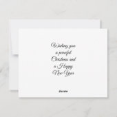 Loups à Noël une carte d'hiver Wonderland (Dos)