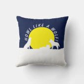 Loups au clair de lune, comment un loup ! Coussin (Verso)