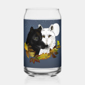 Loups Blancs Noirs Clair de Lune Feuilles d'Automn (Recto)