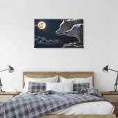 Loups Couple Design toile étirée Imprimer (Insitu(Chambre))