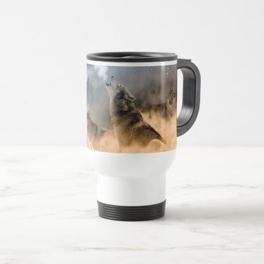 Loups de Yellowstone Travel Mug (Devant droit)
