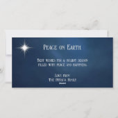 Loups en forêt d'hiver avec carte de Noël étoilée (Dos)