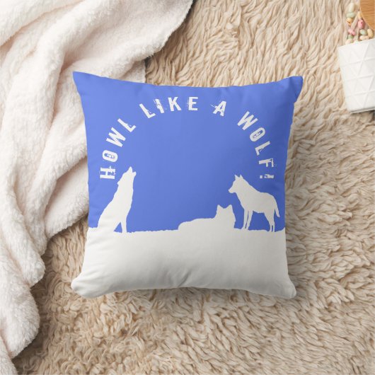 Loups en neige, comment un loup ! Coussin (Couverture)