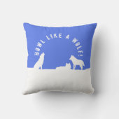 Loups en neige, comment un loup ! Coussin (Verso)