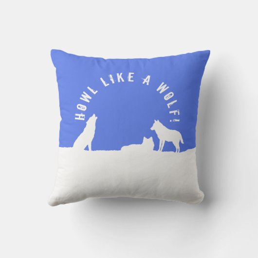 Loups en neige, comment un loup ! Coussin (Verso)