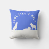 Loups en neige, comment un loup ! Coussin (Recto)