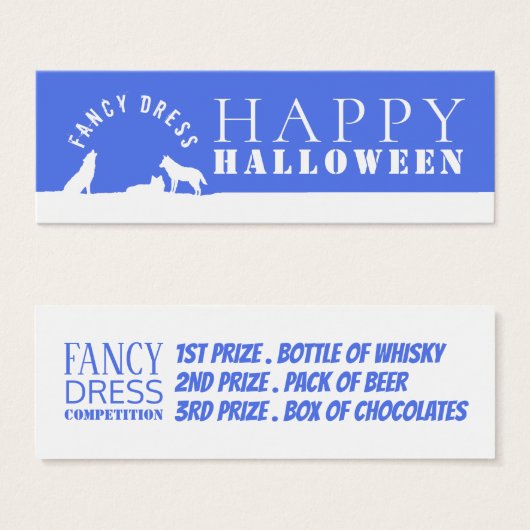 Loups en Neige, Tickets de concours de robe fantai (Devant & derrière)