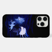 Loups et corbeau avec pleine lune (Verso Horizontal)