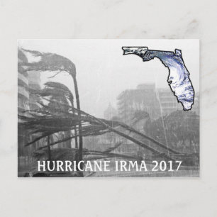 L'ouragan Irma Florida 2017 carte postale Memorabi