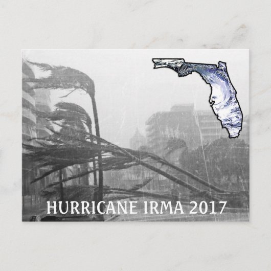 L'ouragan Irma Florida 2017 carte postale Memorabi (Devant)
