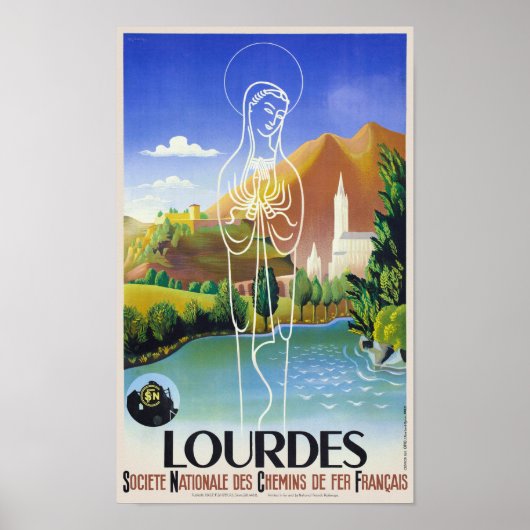 Lourdes France Poster vintage 1939 (Devant)