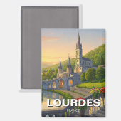 Lourdes Frankrijk Reizen Magneet (Voorkant / Achterkant)