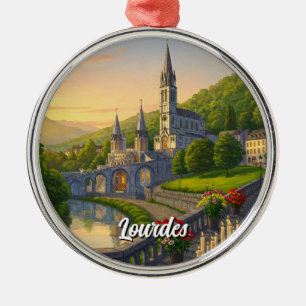 Lourdes Frankrijk Reizen Metalen Ornament