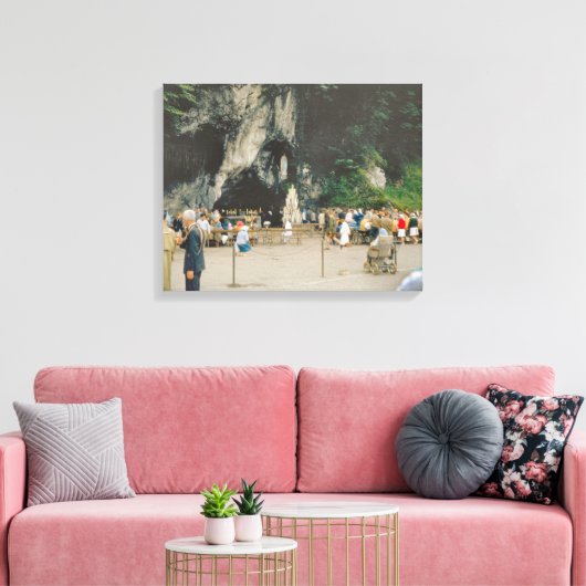 Lourdes, Grotto Canvas Afdruk (Insitu (Woonkamer))