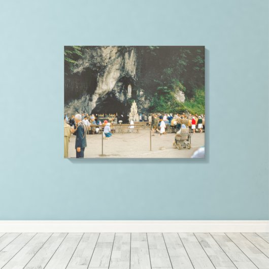  Lourdes, Grotto Canvas Afdruk (Insitu (Houten vloer))