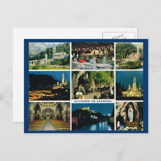 Lourdes, multiview briefkaart (Voorkant / Achterkant)
