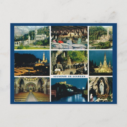 Lourdes, multiview briefkaart (Voorkant)