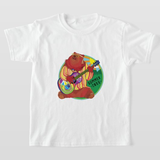 L'ours chantant du camp T-shirt pour enfants Perso (Poser)