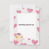 L'ours Cupcake carte de vœux plate 3,5" x 5" (Dos)